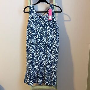 Lilly Pulitzer Blue and White Floral Dress